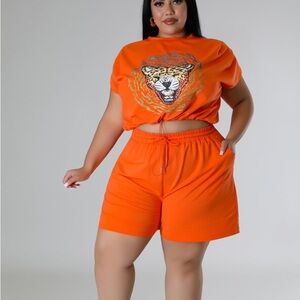 Tiger Orange Short Set